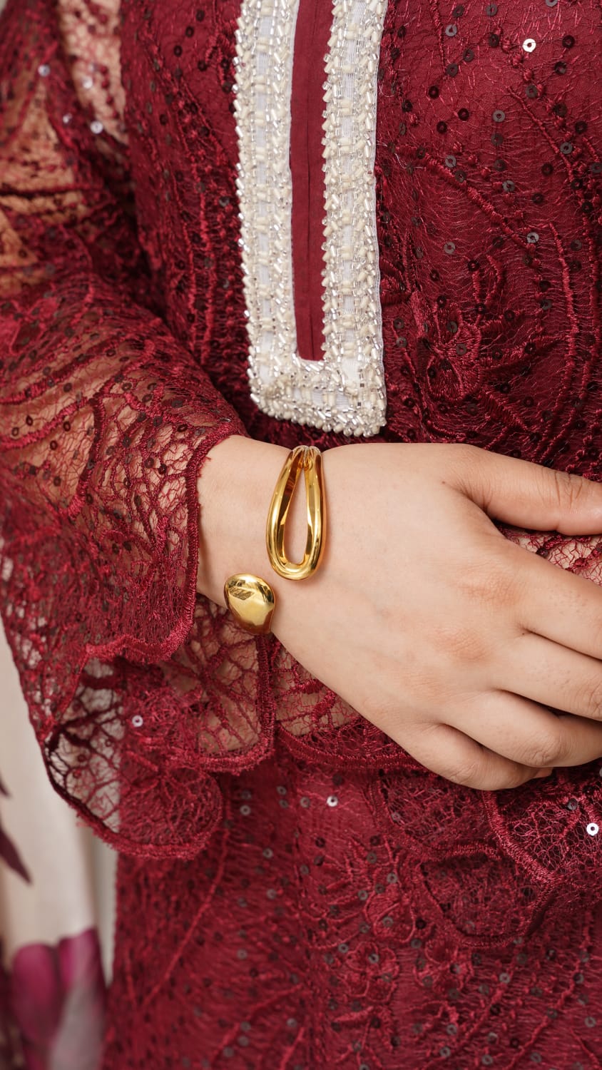 Double Layer Open Spring Bangle