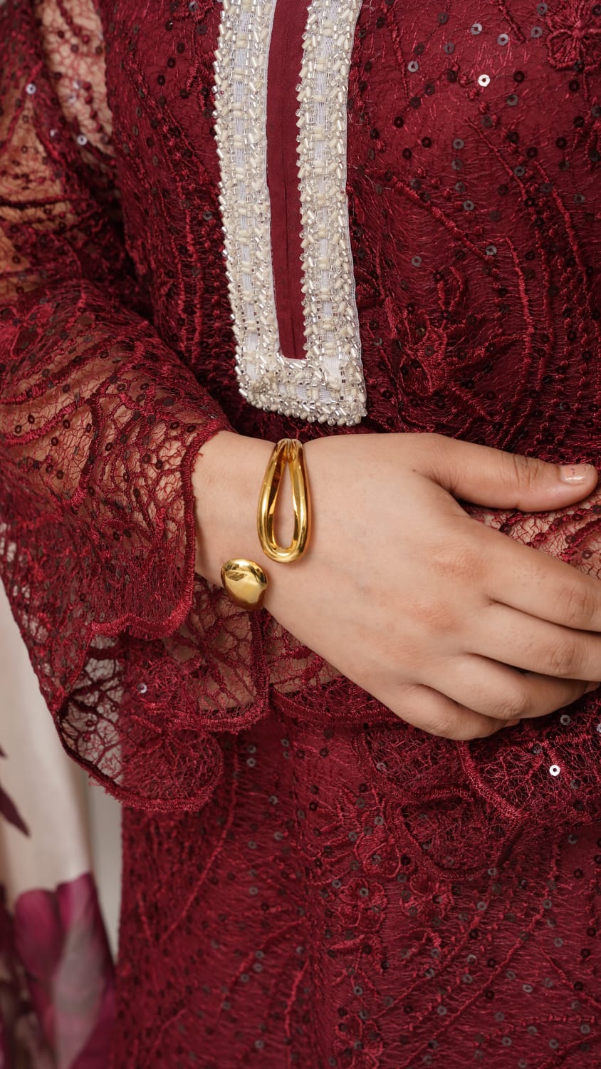 Double Layer Open Spring Bangle