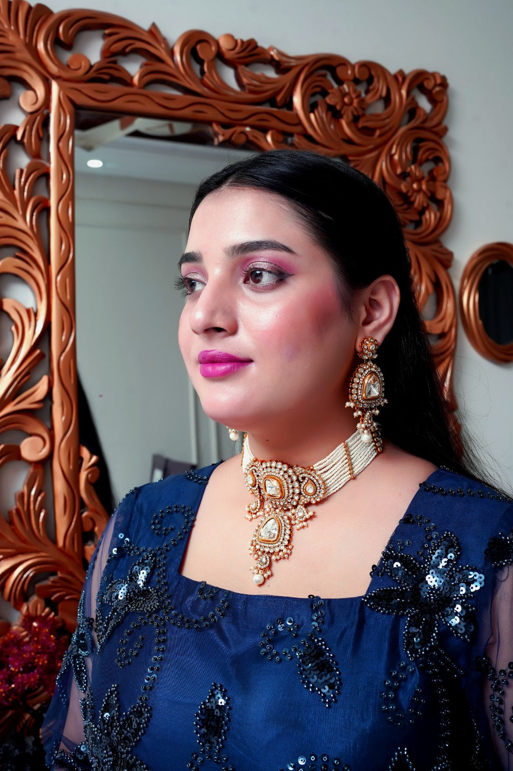 Sequence Cut Dana Net Maxi with Shamoze Silk Dupatta & Full Layered Palazzo