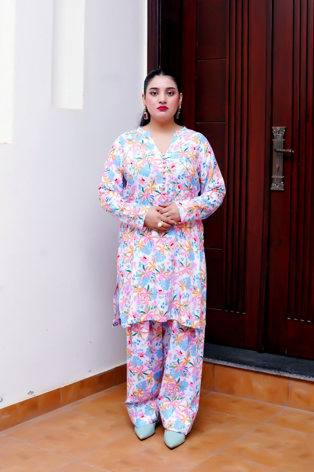 Premium Linen All-Over Print Farshi Shalwar